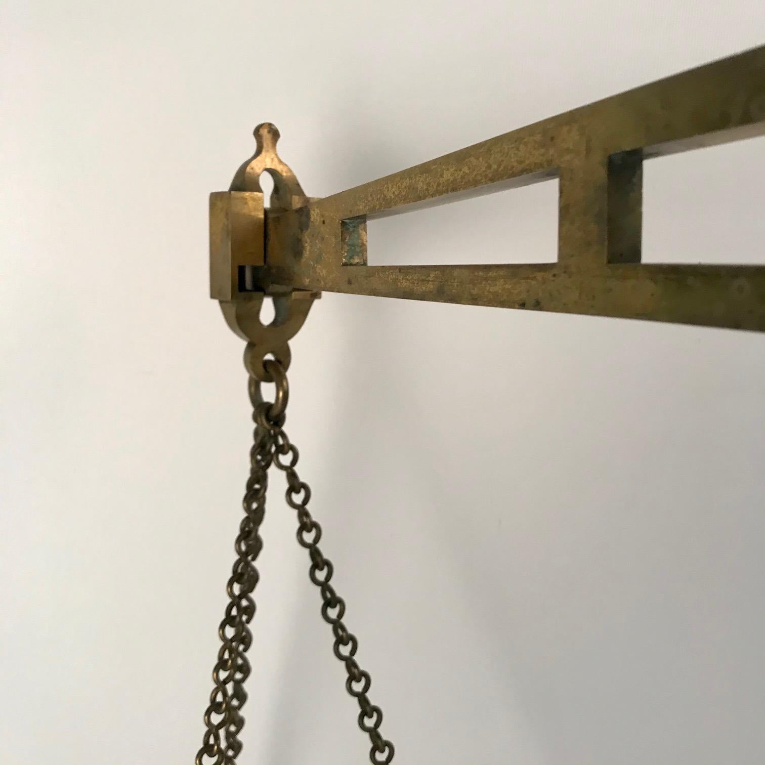 Victorian Bankers Brass Balance Scale by W & T Avery 3