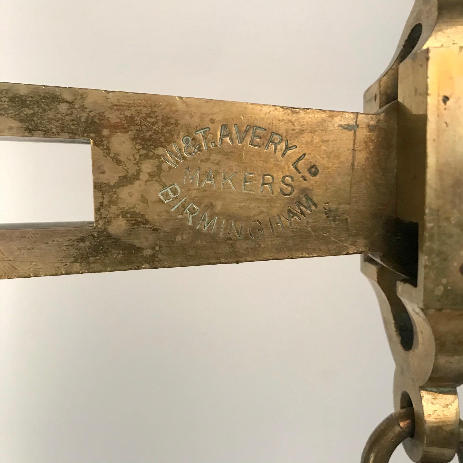 Victorian Bankers Brass Balance Scale by W & T Avery 5