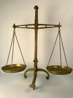 Victorian Bankers Brass Balance Scale by W & T Avery