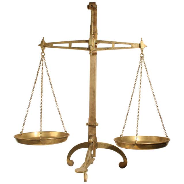 Balance Scale Real Brass Balance Shop Scales with Eagle Crest For Sale at 1stDibs | brass ...