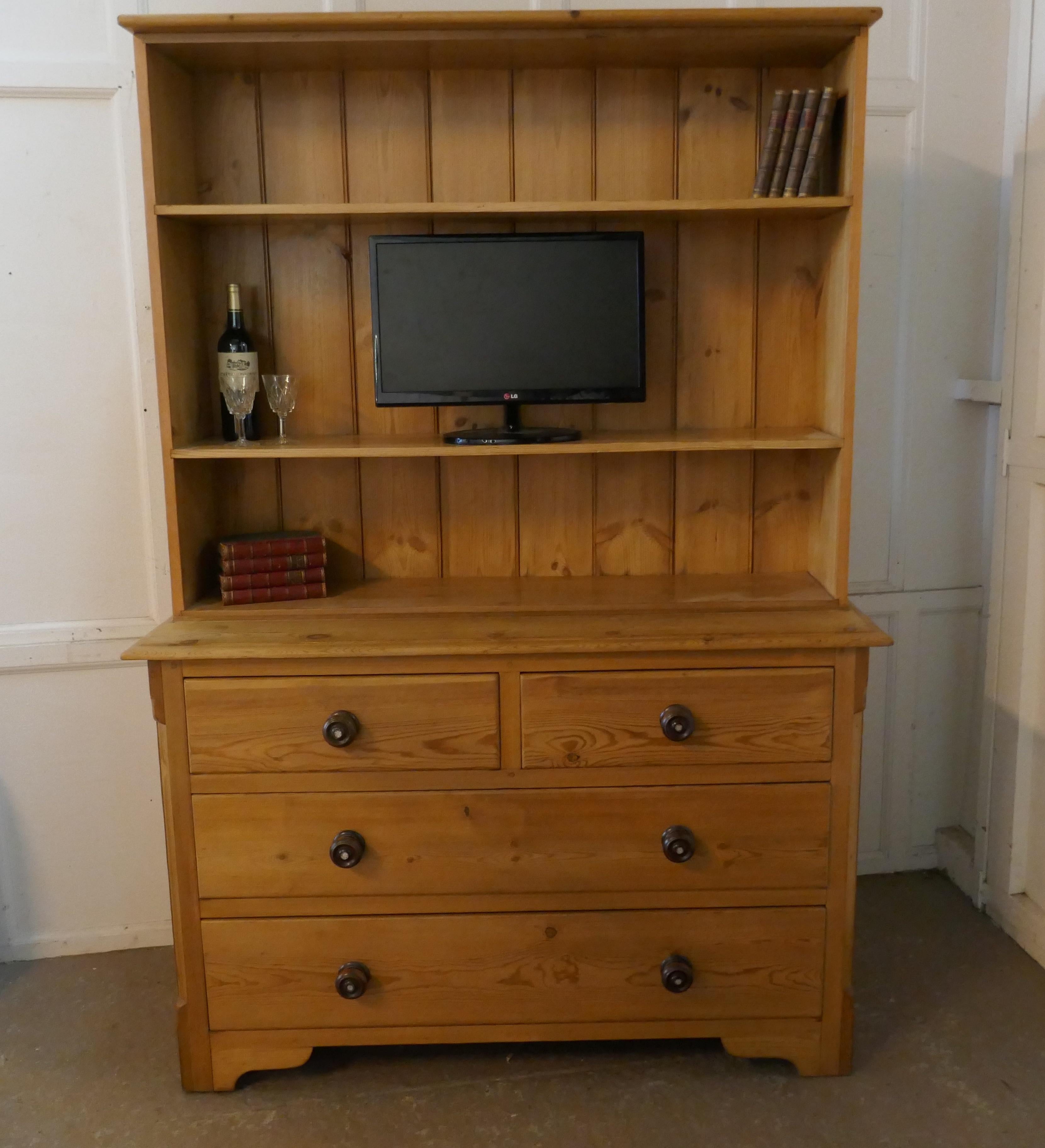 chest of drawers with bookcase on top