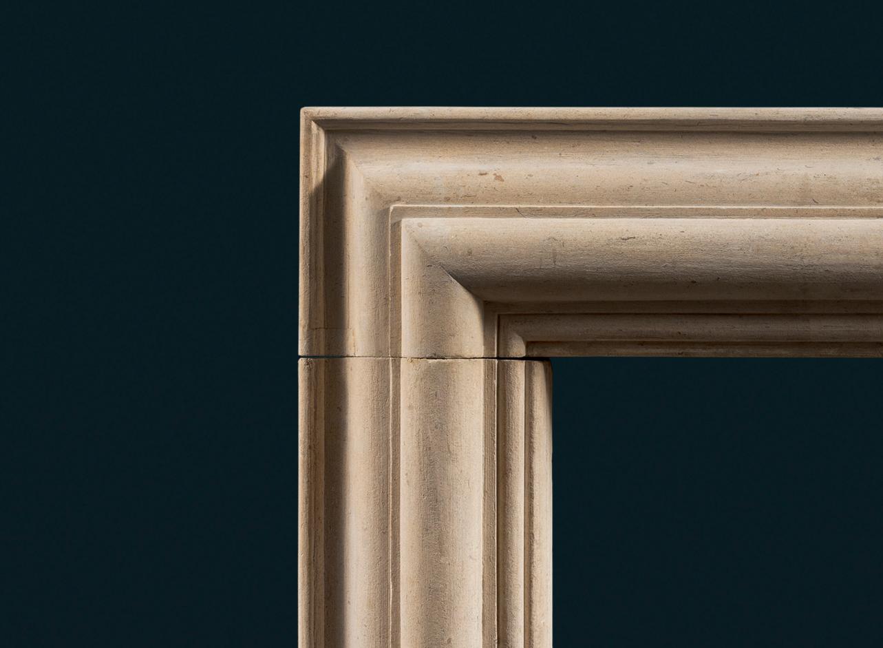 English Victorian Bathstone Bolection Fireplace Surround For Sale