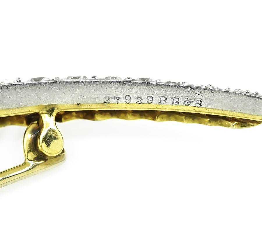 Victorian Bailey Banks and Biddle 3.50ct Diamond Crescent Pin In Good Condition For Sale In New York, NY