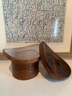 Victorian Beaver Silk Top Hat with Custom Leather Hat Box