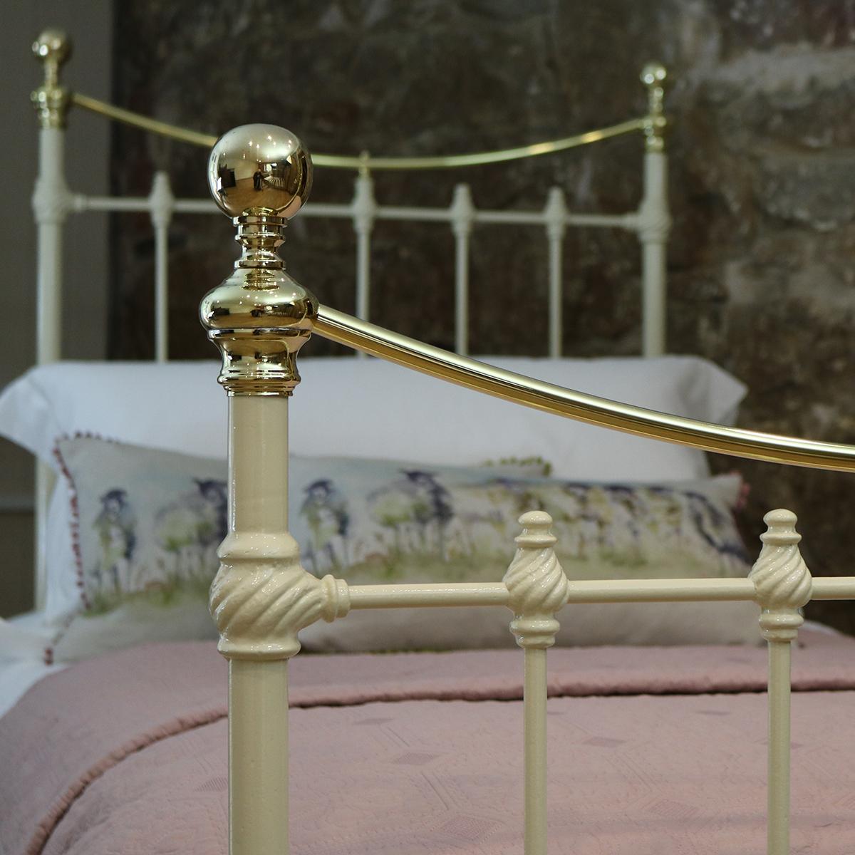 English Victorian Bed in Cream
