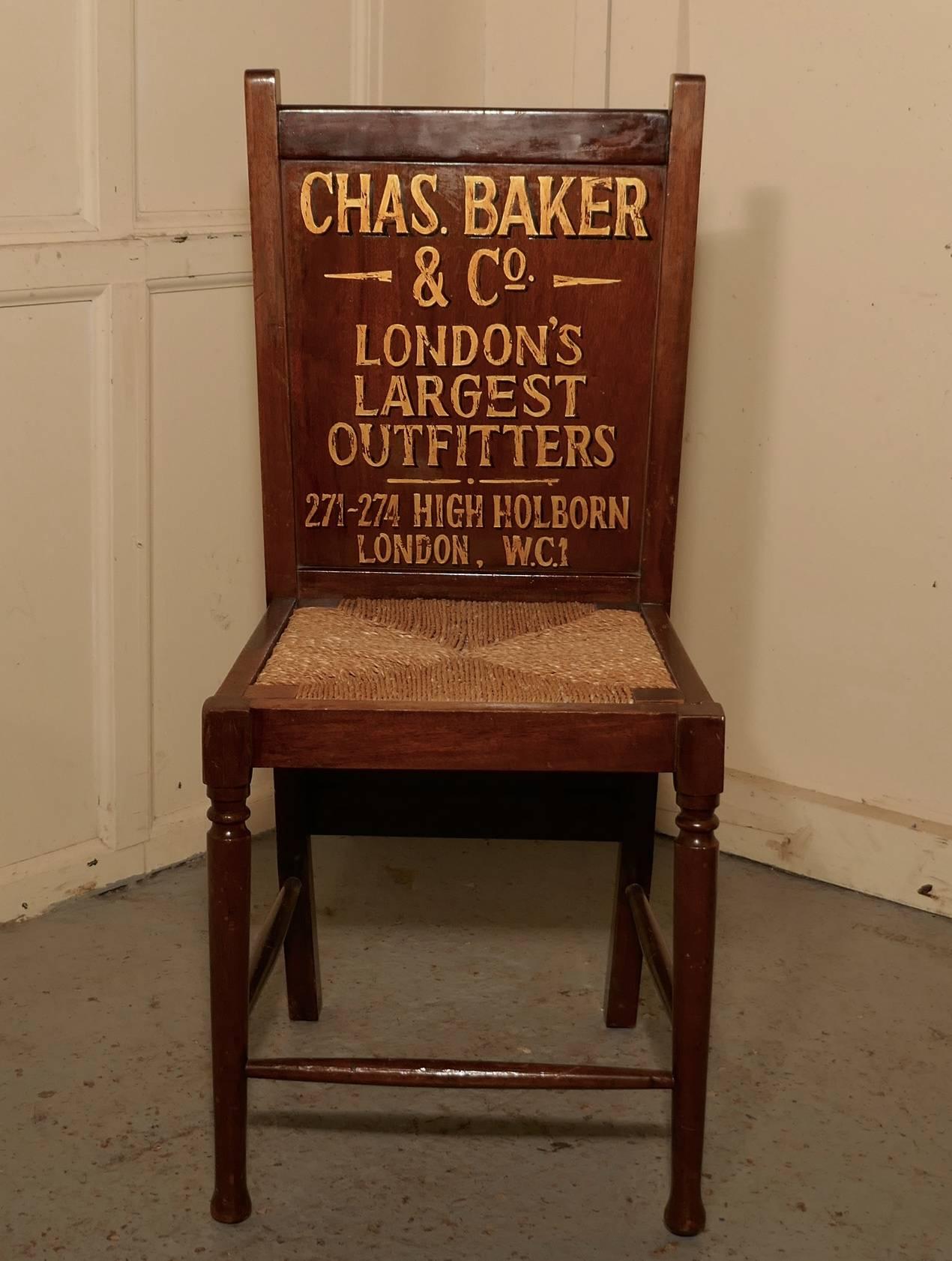 English Victorian Bedroom Chair and Trouser Press, Gentleman’s Outfitter Shop Display