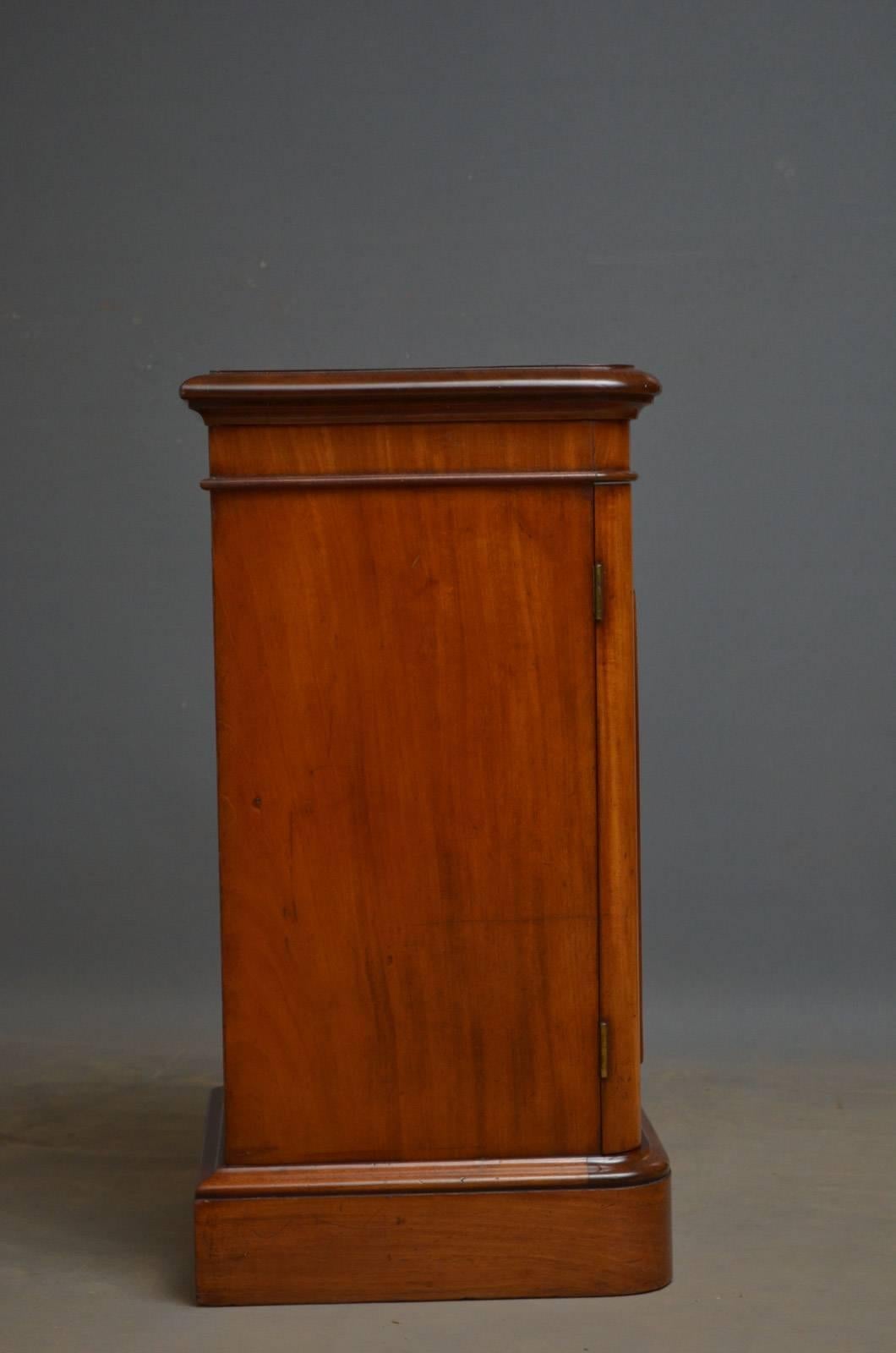Victorian Bedside Cabinet or Pedestal 1