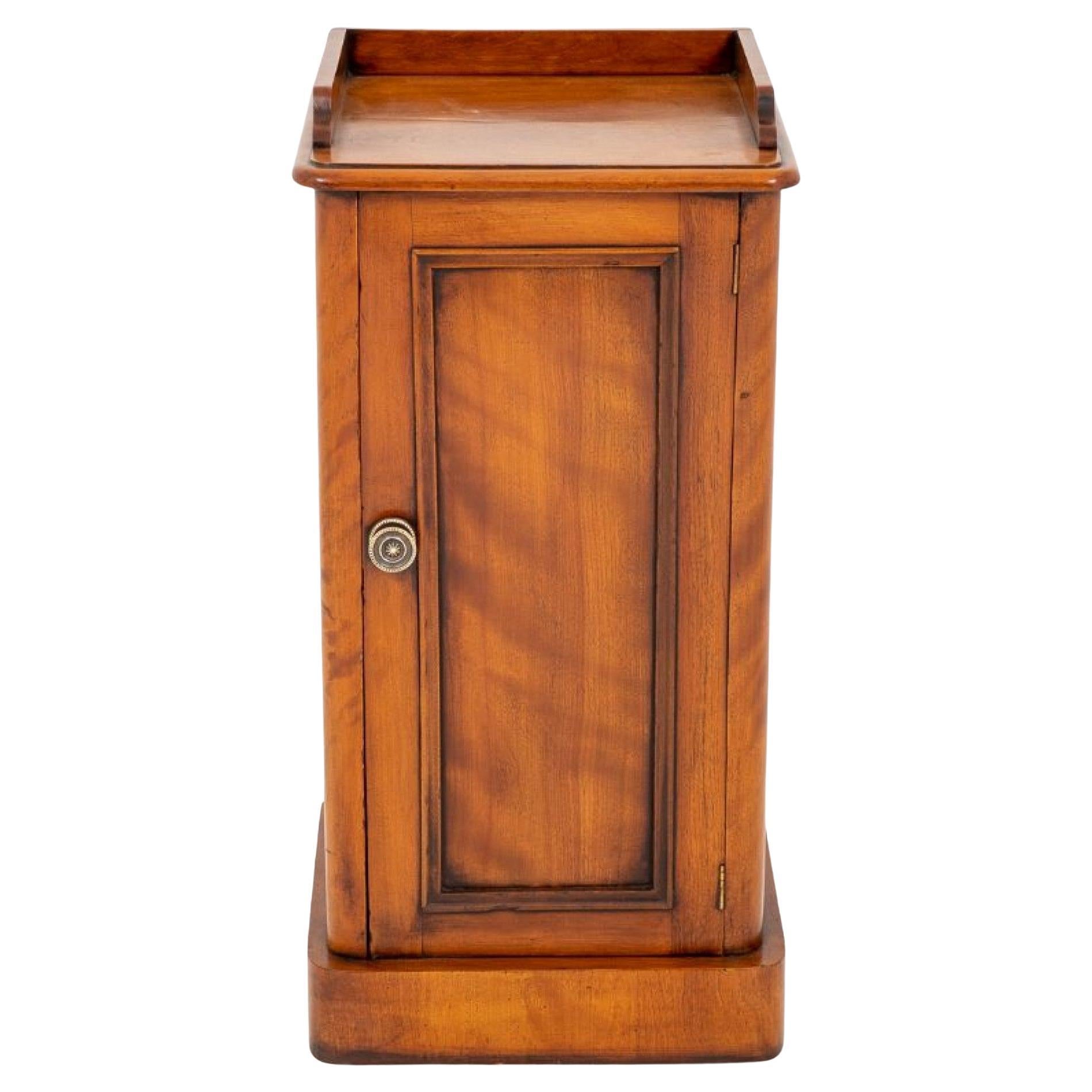 Victorian Bedside Cabinet Satin Birch, 1870