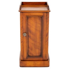 Antique Victorian Bedside Cabinet Satin Birch, 1870