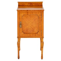 Victorian Bedside Chest Satinwood Nightstand, 1900