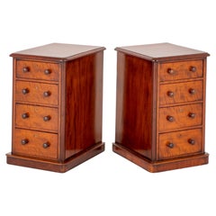 Victorian Bedside Chests Mahogany Nightstands, 1860