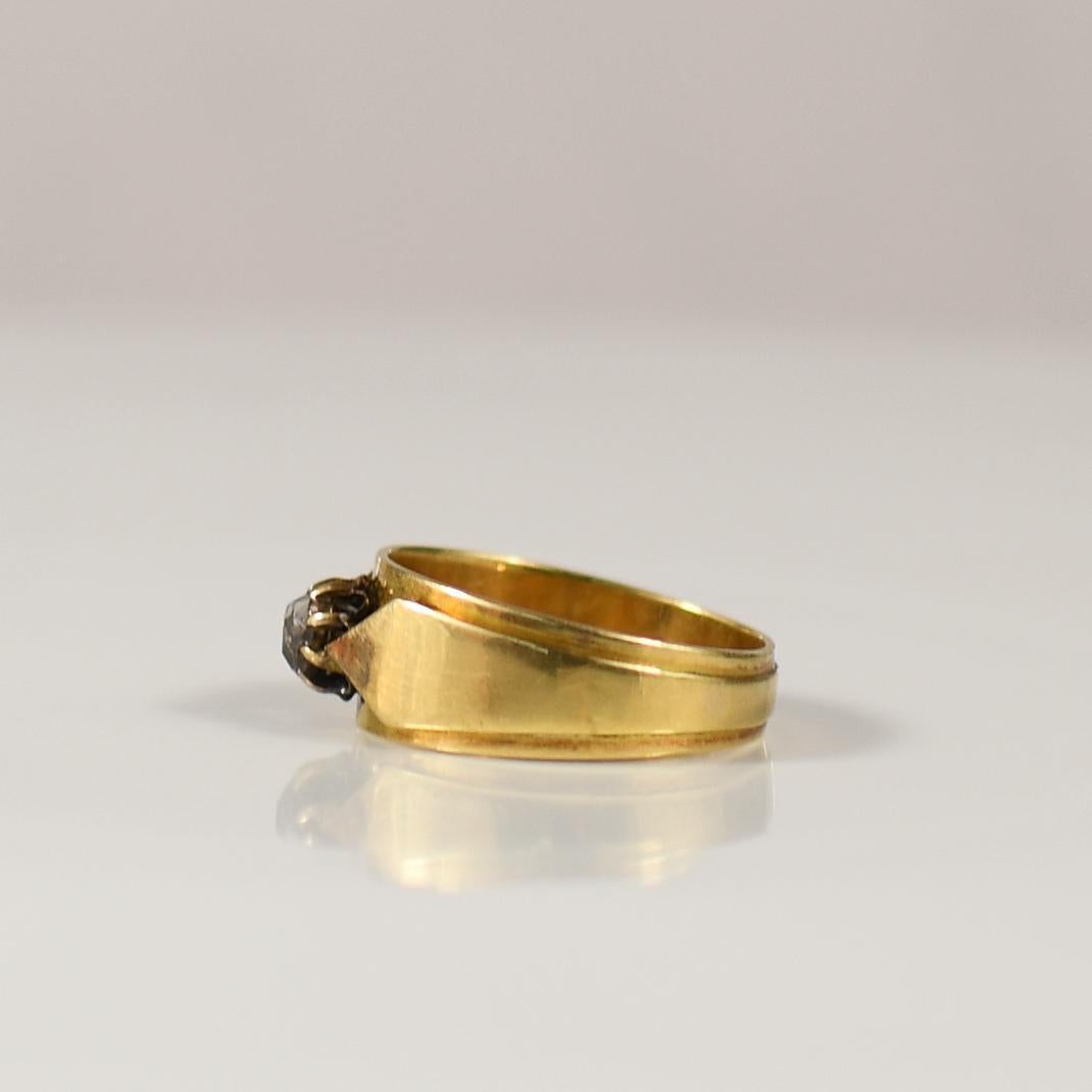 Women's Victorian Belcher Style Rose Cut Diamond Ring For Sale