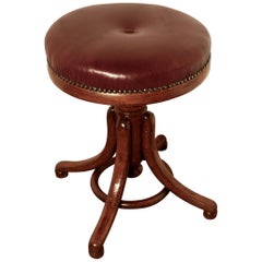 Victorian Bentwood Swivel Piano Stool by Thonet