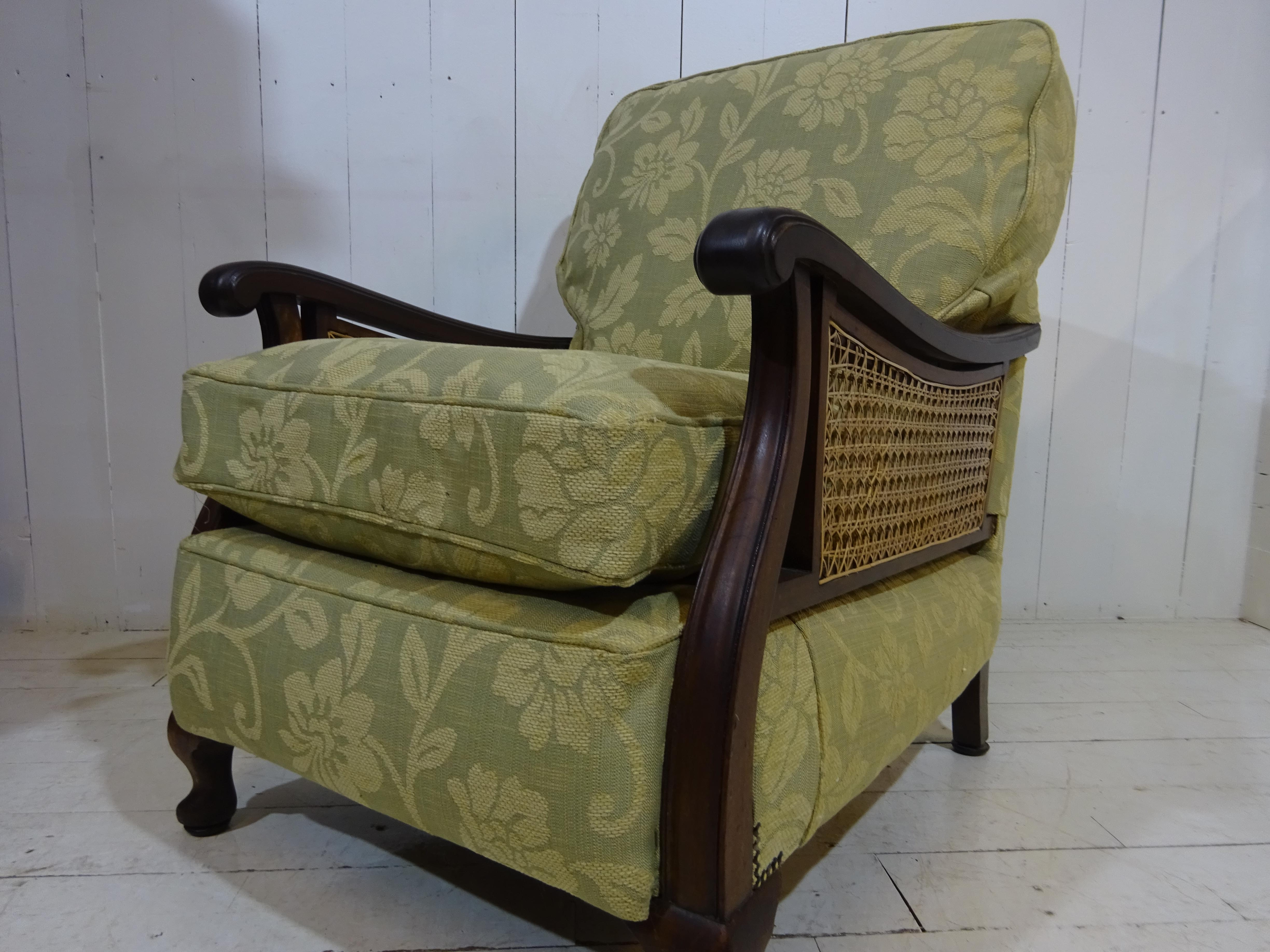 Late Victorian Victorian Bergere Armchair