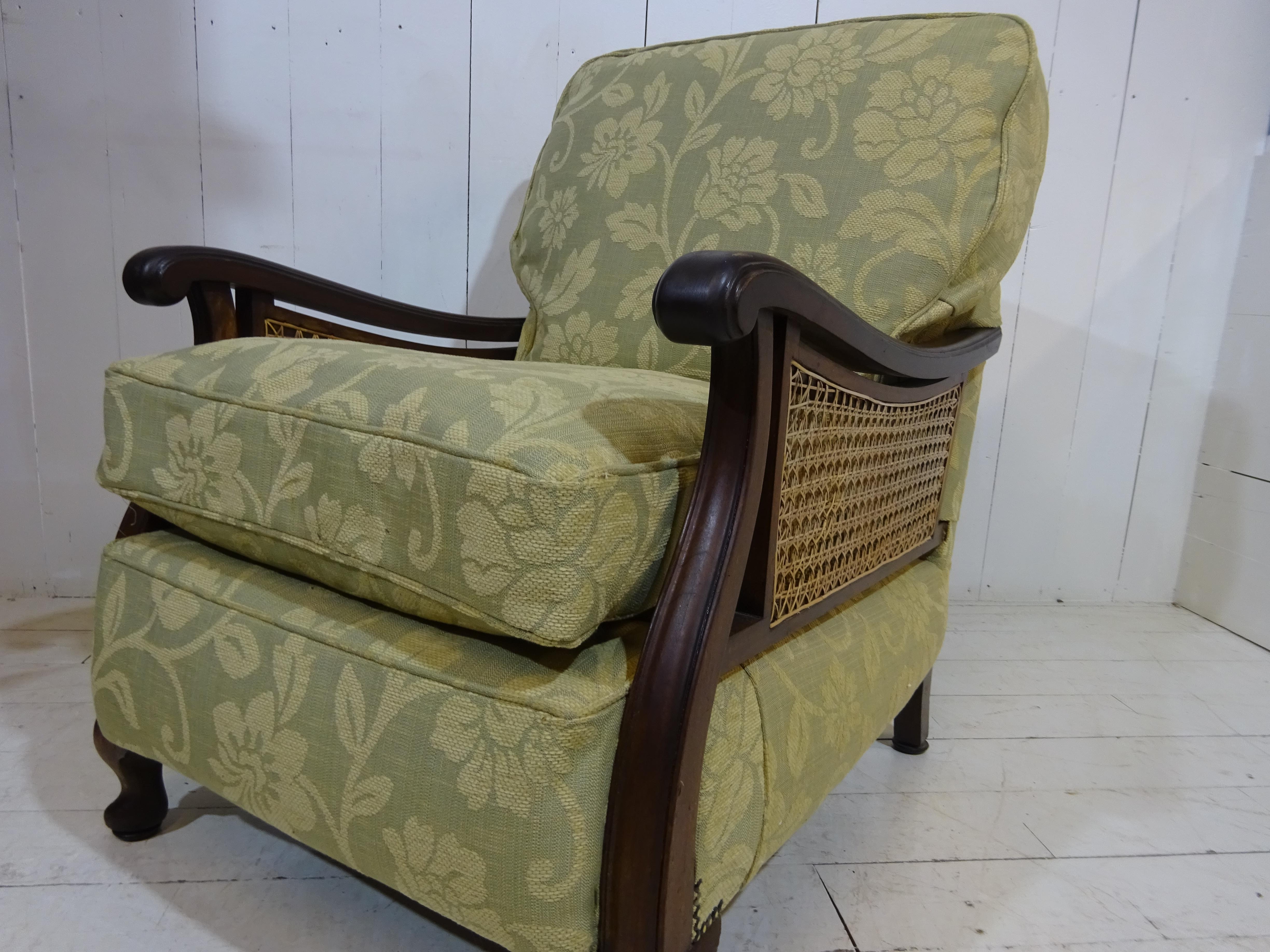 Victorian Bergere Armchair In Good Condition In Tarleton, GB