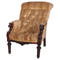 Victorian Bergere with Arms Ending in Carved Hound Heads