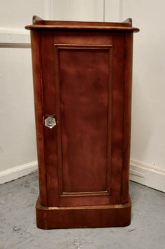 Victorian Birch Bedside Cupboard, Flame Birch, Late 19th Century, UK