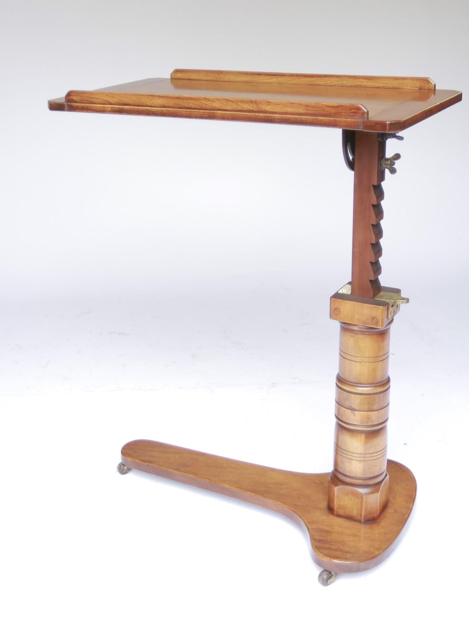 Mesa de Lectura Victoriana de Abedul Patentada Leveson & Sons Victoriano tardío en venta