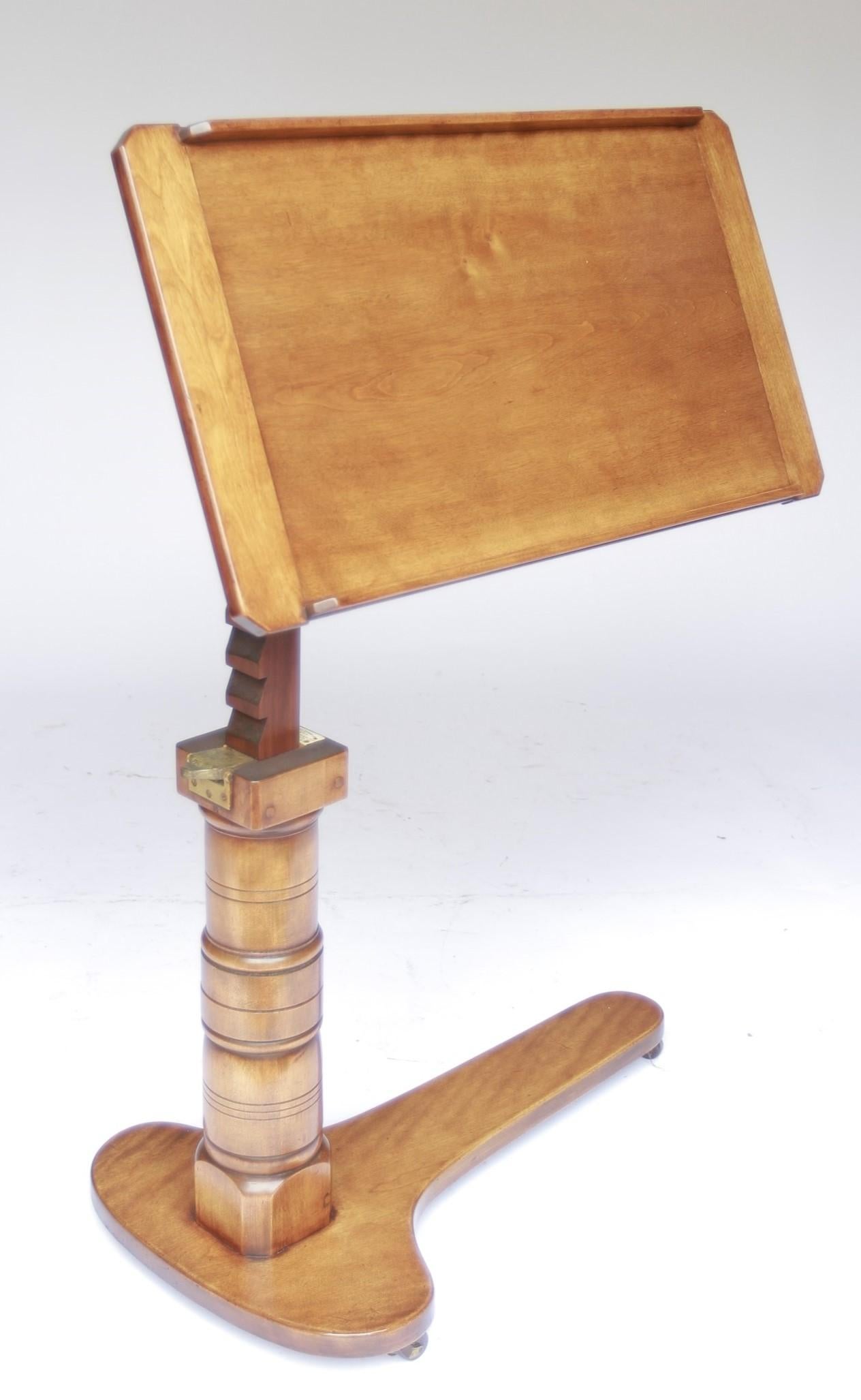 Mesa de Lectura Victoriana de Abedul Patentada Leveson & Sons Fines del siglo XIX en venta