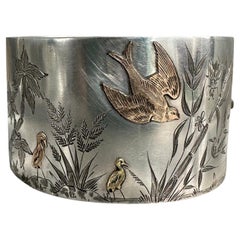 Victorian Bird Aesthetic Sterling & Rose Gold Bracelet