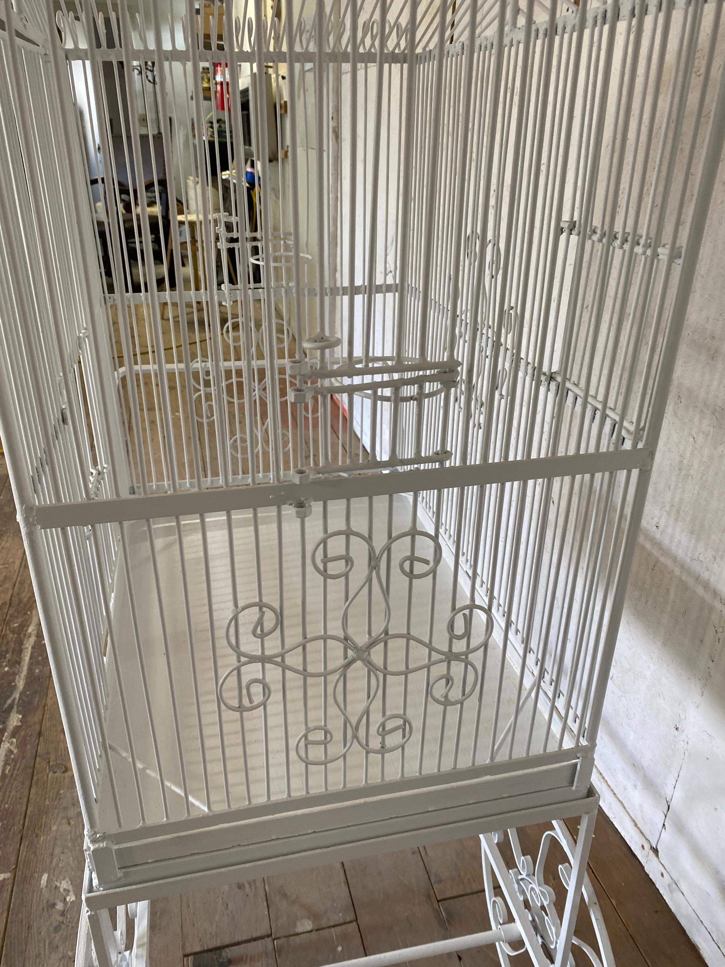 Victorian Bird Cage with Iron Cart 1