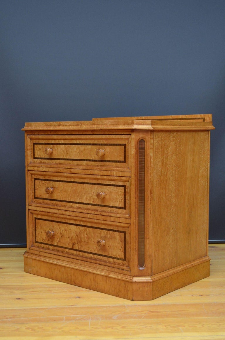 Maple Drawers Victorian Bird's Eye Maple Chest of Drawers For Sale at 1stDibs