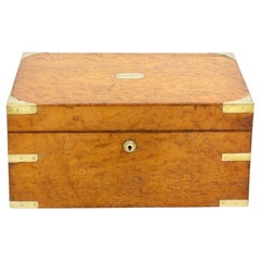Antique Victorian Birdseye Maple Jewellery Jewelry Box