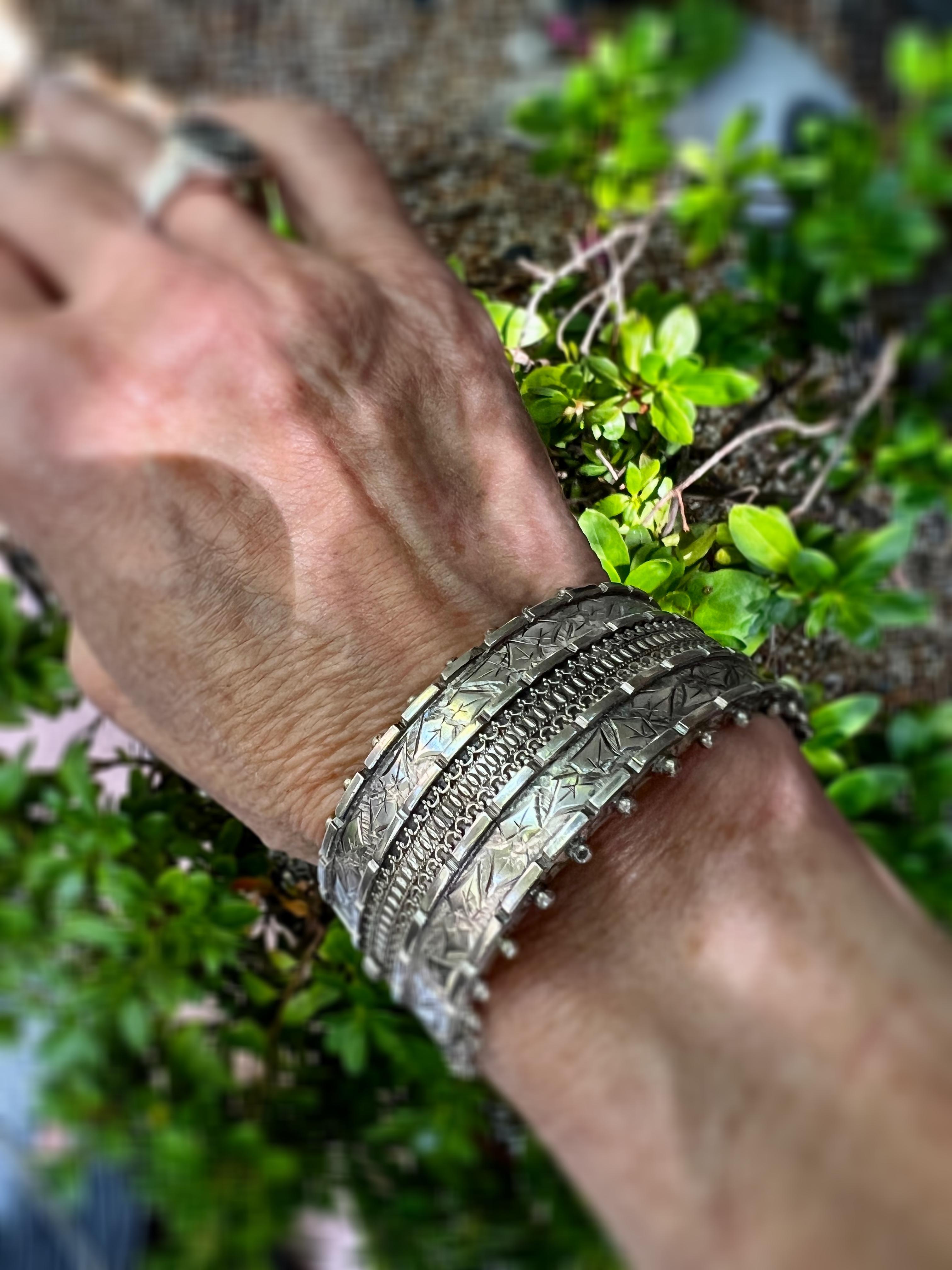 silver cuff bracelet engravable