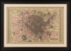 Victorian Birmingham City Plan Map – Edward Weller 1885, Workshop of the World