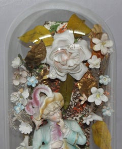 Victorian Bisque Figure Under Glass Dome