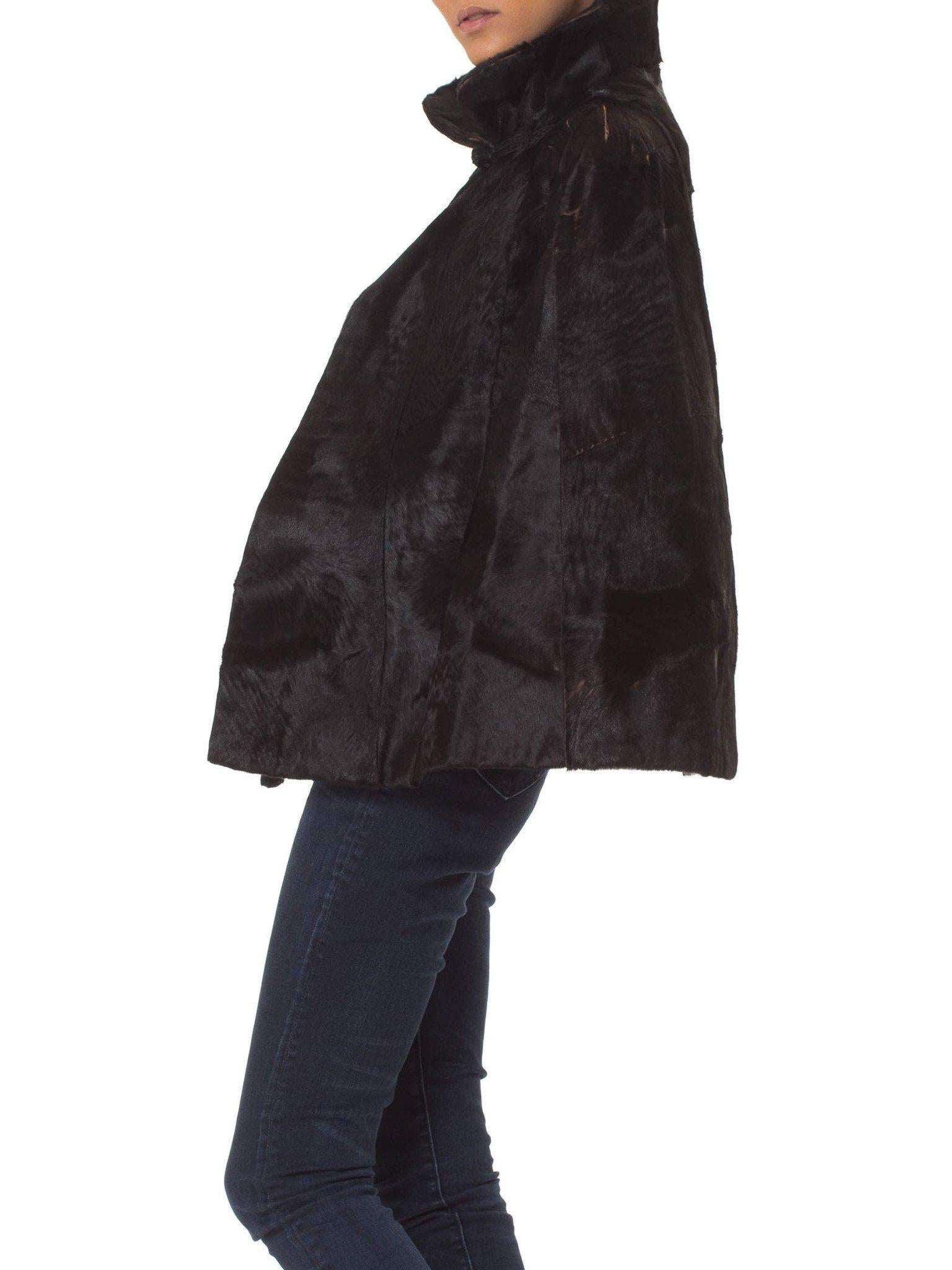 Victorian Black Broad Tail  Fur Cape For Sale 4