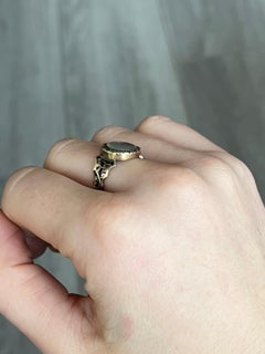 Victorian Black Enamel 9 Carat Gold Mourning Ring