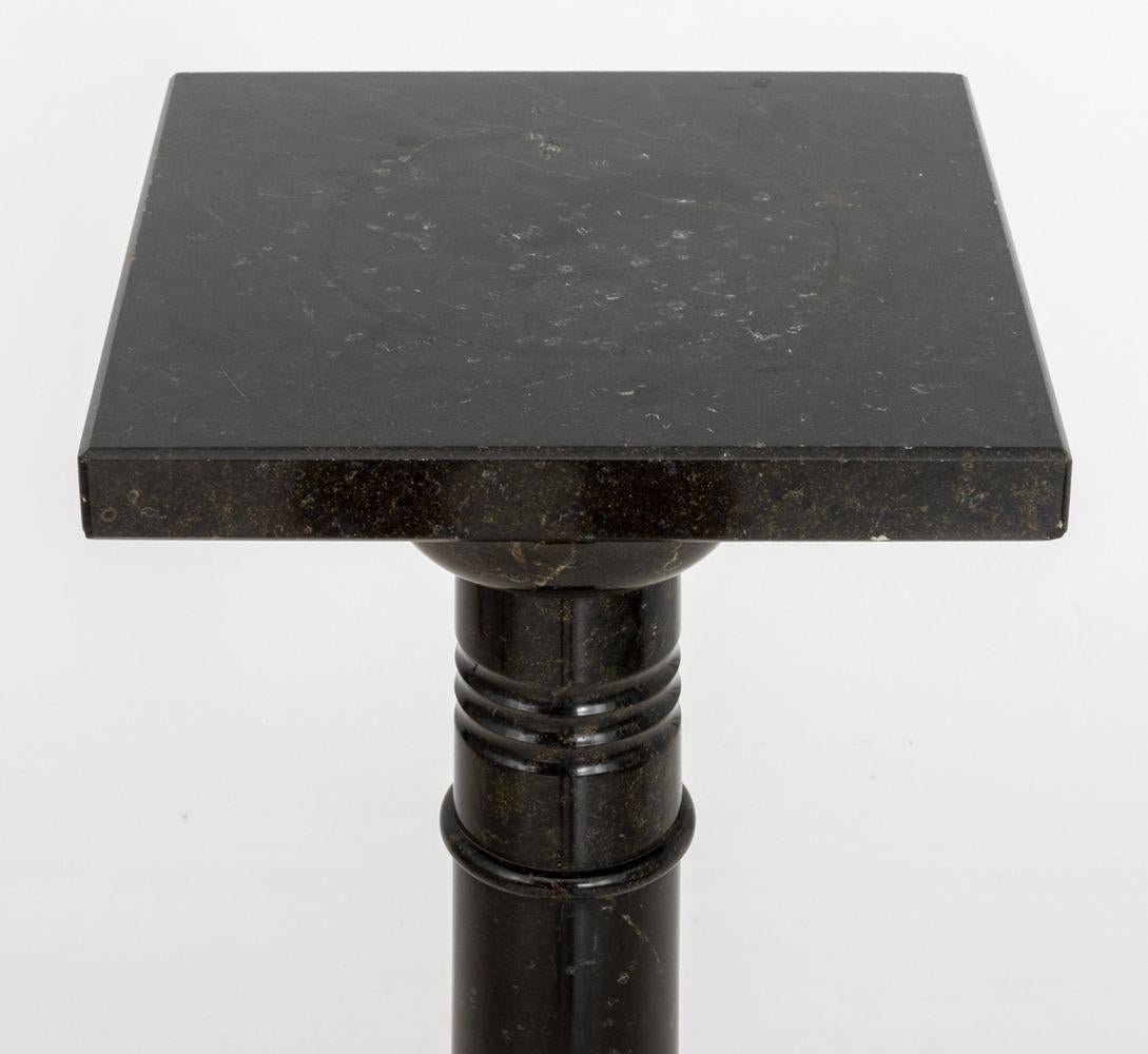 Vittoriano Piedistallo vittoriano in marmo fossile nero in vendita