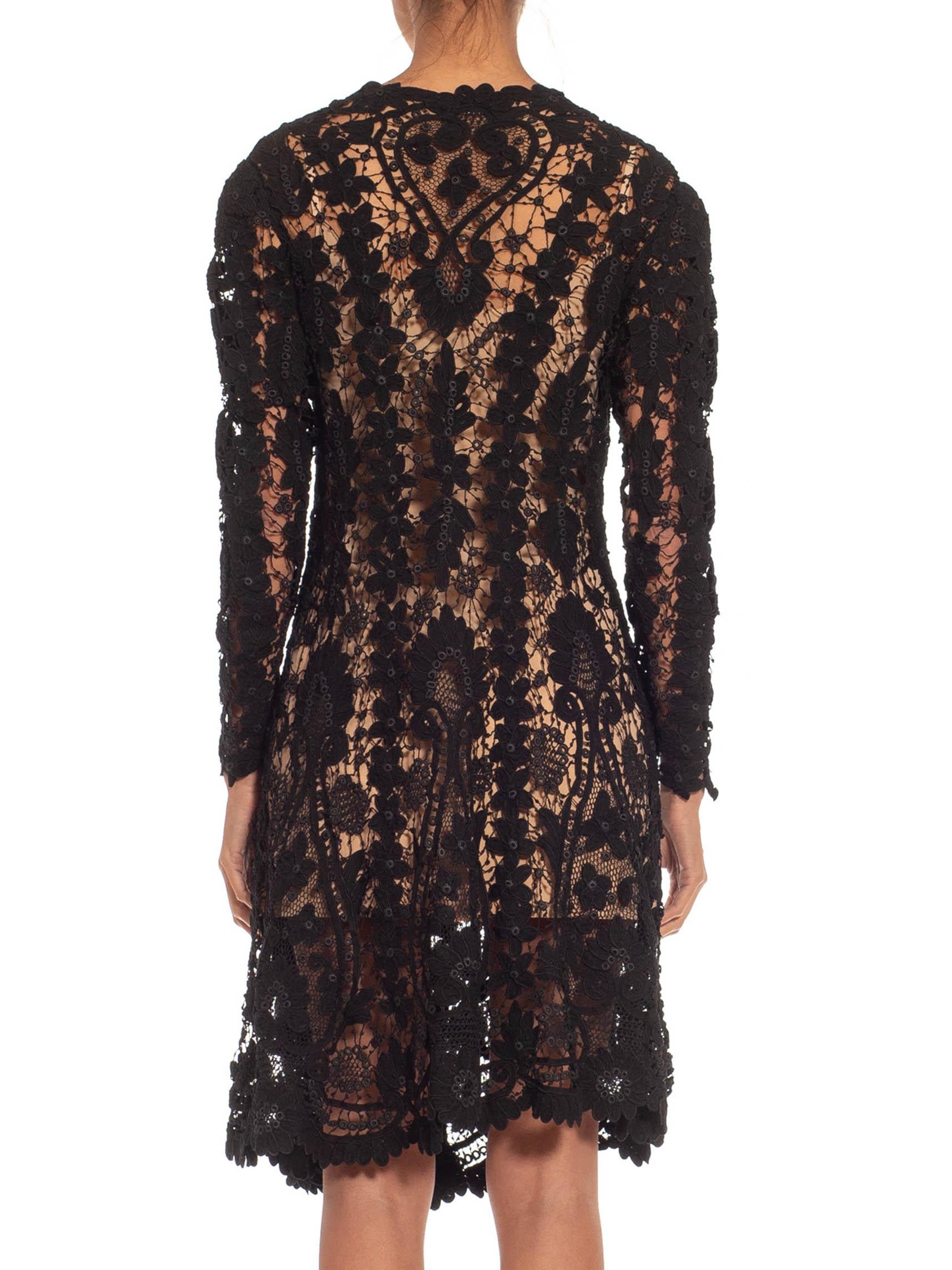 Victorian Black Hand Made Lace Jacket For Sale 3