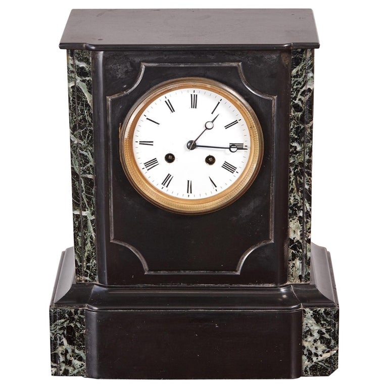 Victorian Black Marble Mantel Clock at 1stDibs