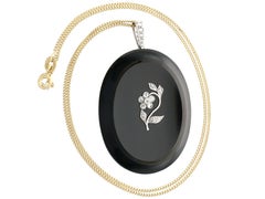 Antique Victorian Black Onyx and Diamond Locket