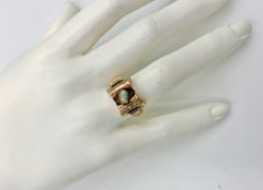 Victorian Black Opal Ring Rose Gold Antique