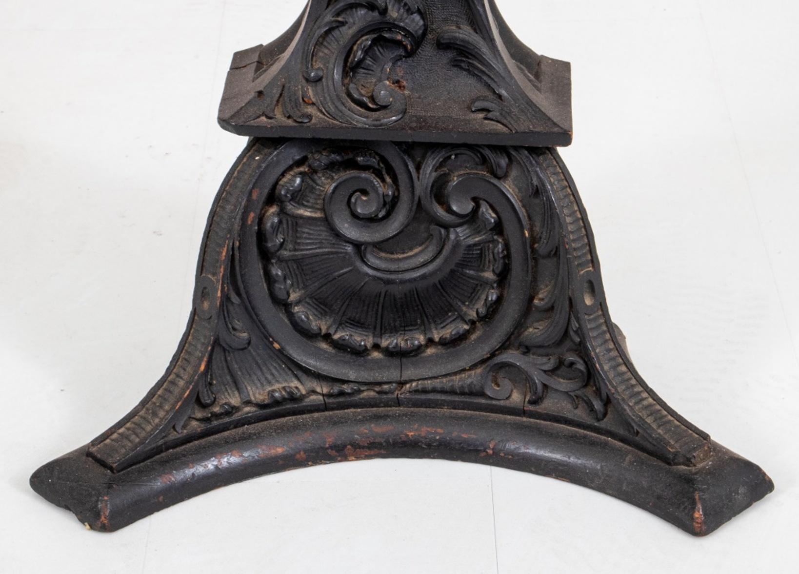 Victorian Black Painted Small Hall Console In Good Condition In New York, NY