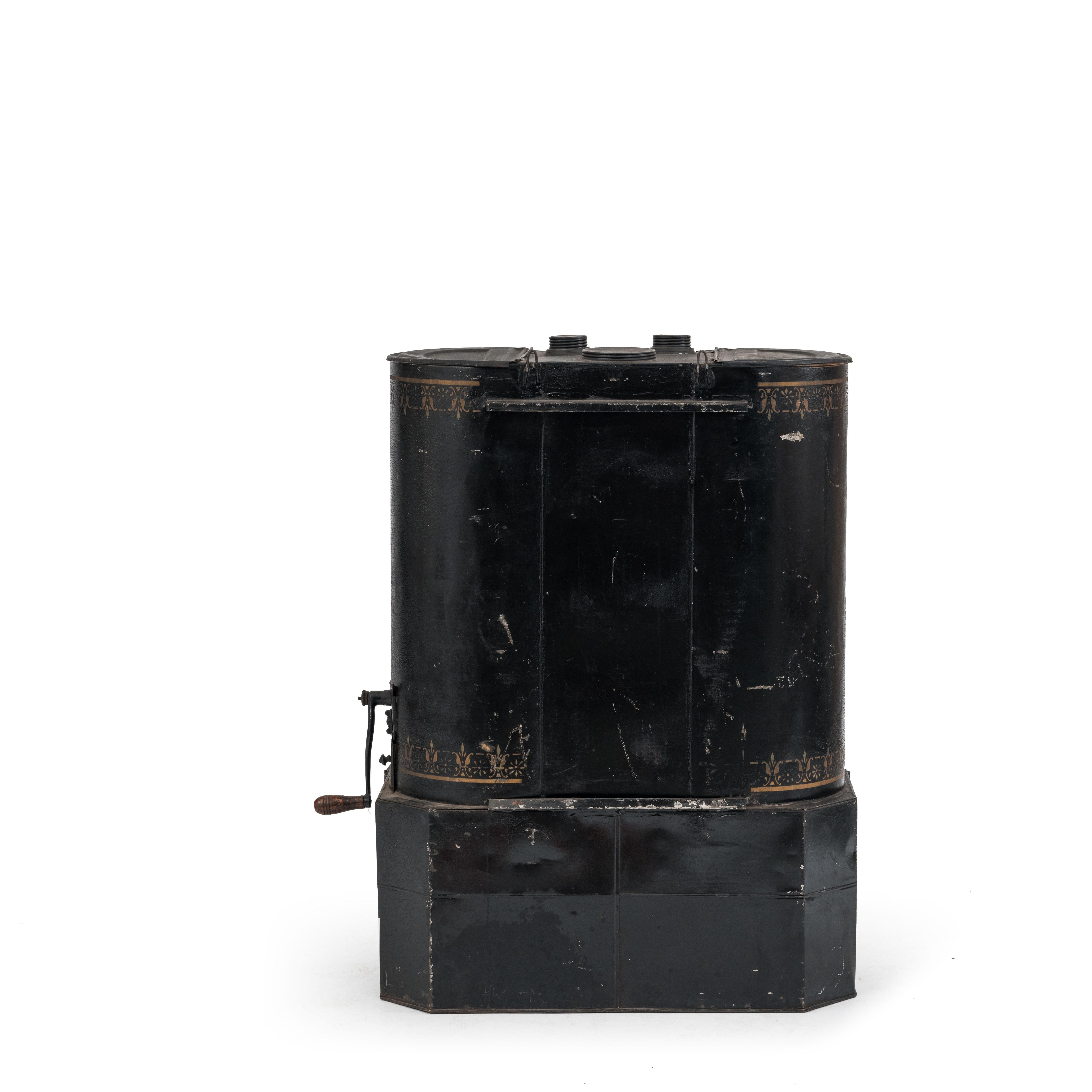 Viktorianischer schwarzer Tole Chuck Wagon Küchenkabinett (19. Jahrhundert) im Angebot