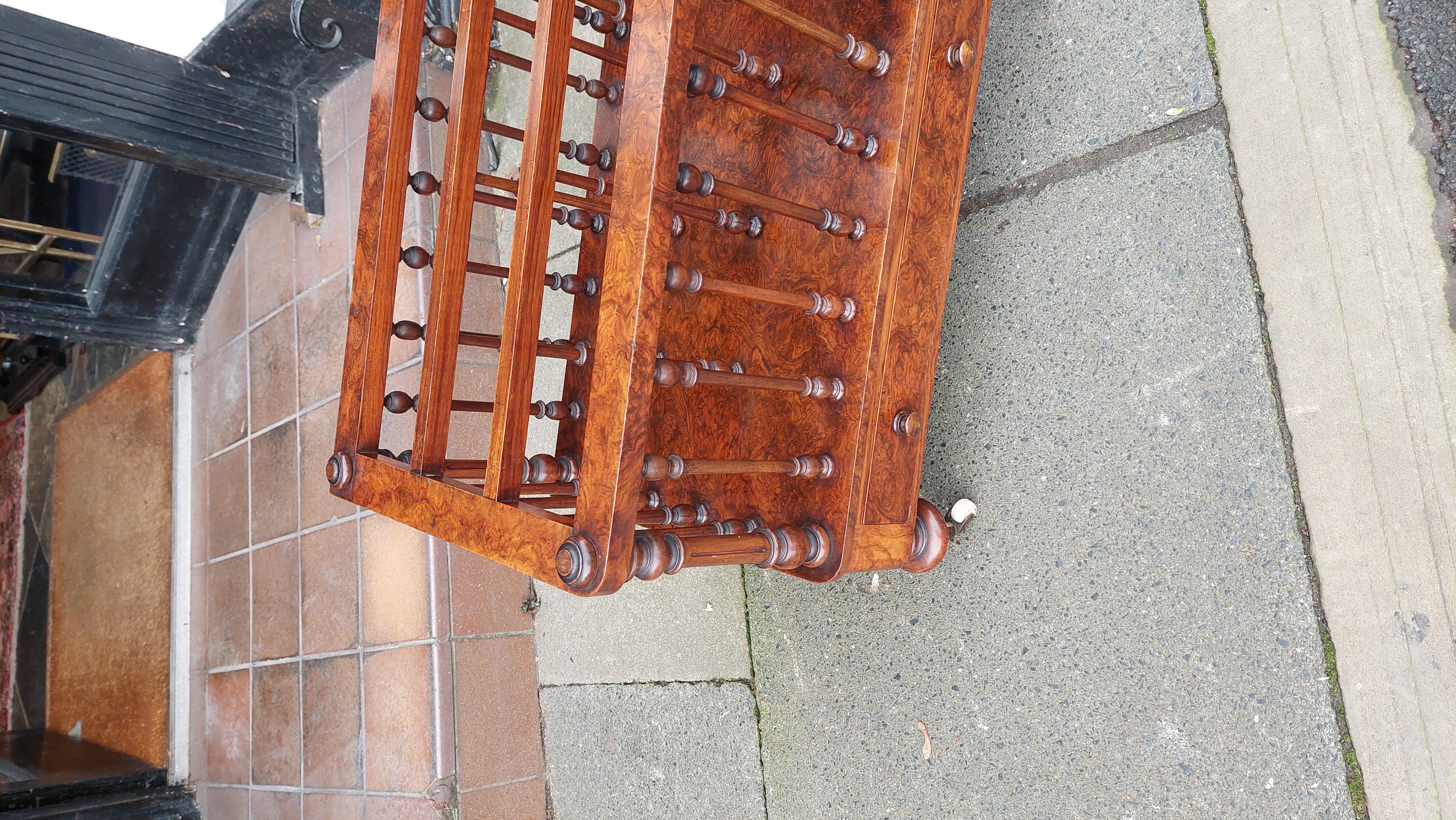 Victorian Black Walnut Canterbury In Good Condition For Sale In Altrincham, GB