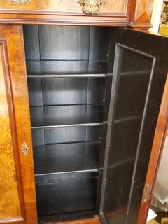 Victorian Black Walnut Tall Cabinet