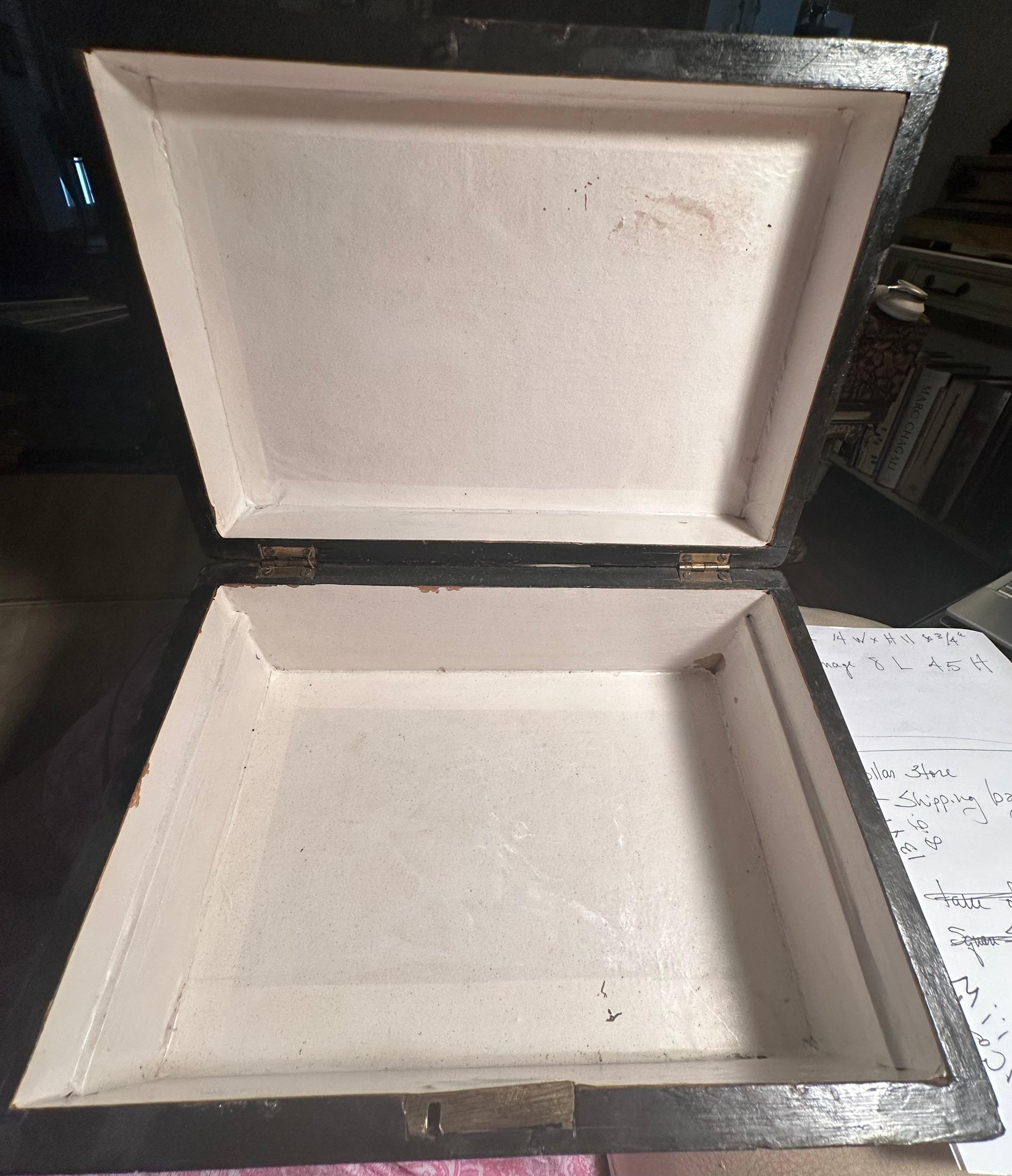 Caja de té victoriana de nogal negro Tunbridge Ware, circa 1880. en venta 4