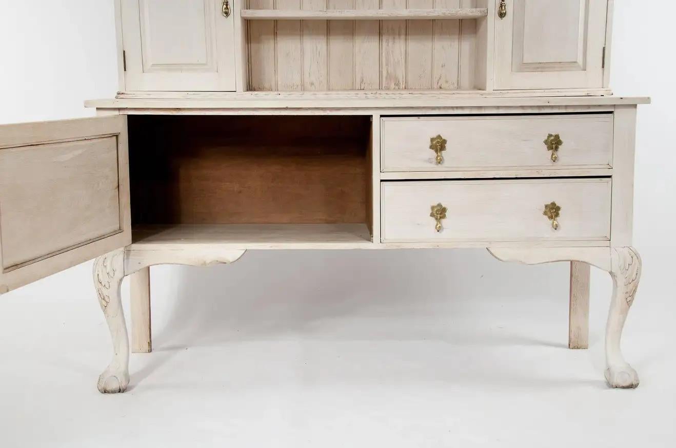 English Victorian Bleached Oak Dresser For Sale