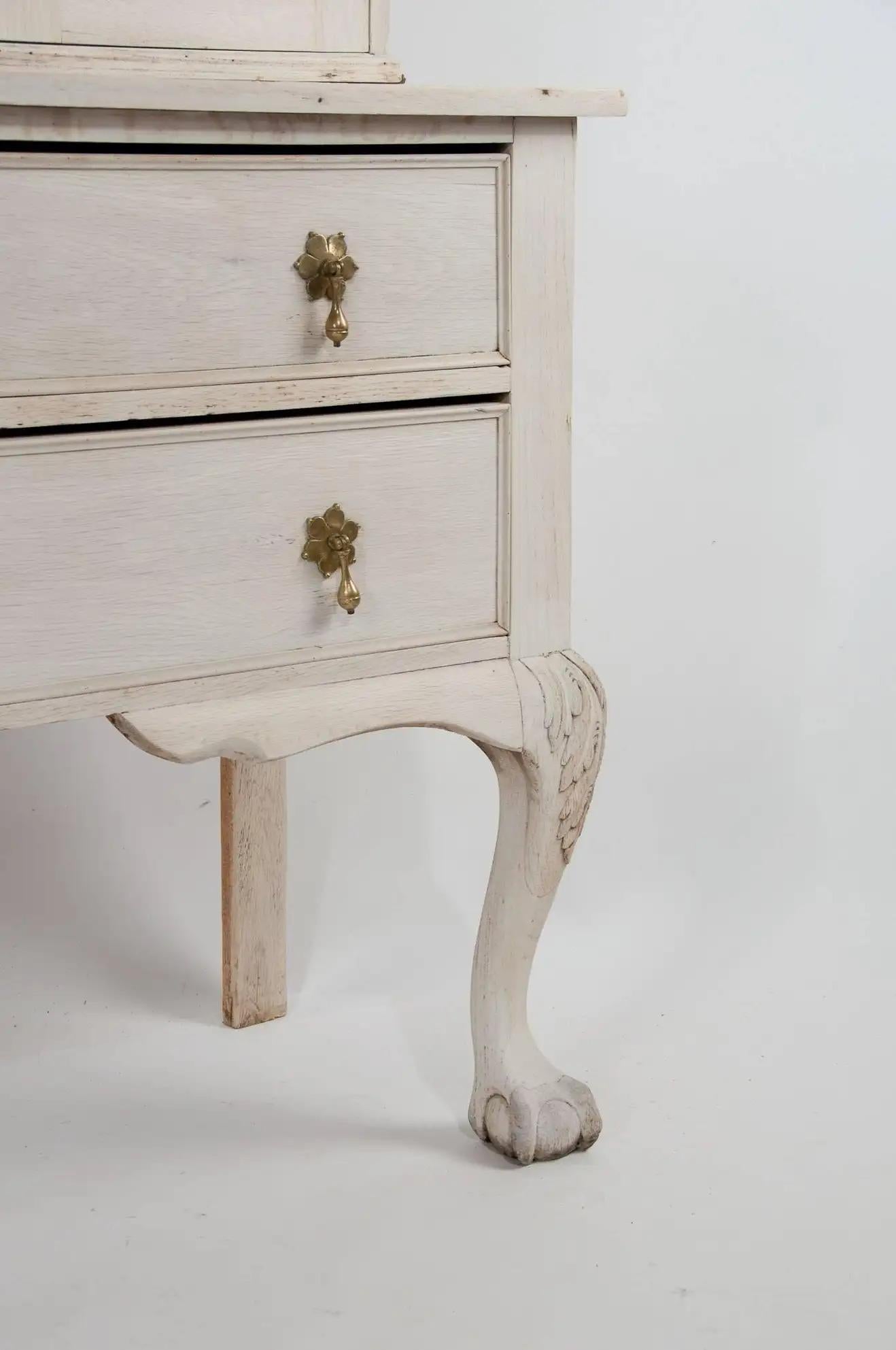 19th Century Victorian Bleached Oak Dresser For Sale