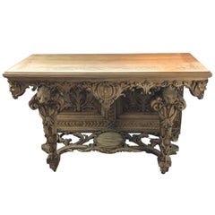 Victorian Bleached Walnut Console