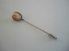 Victorian Blister Pearl & Sterling Silver Stick Pin - U.S.A. - Circa 1900