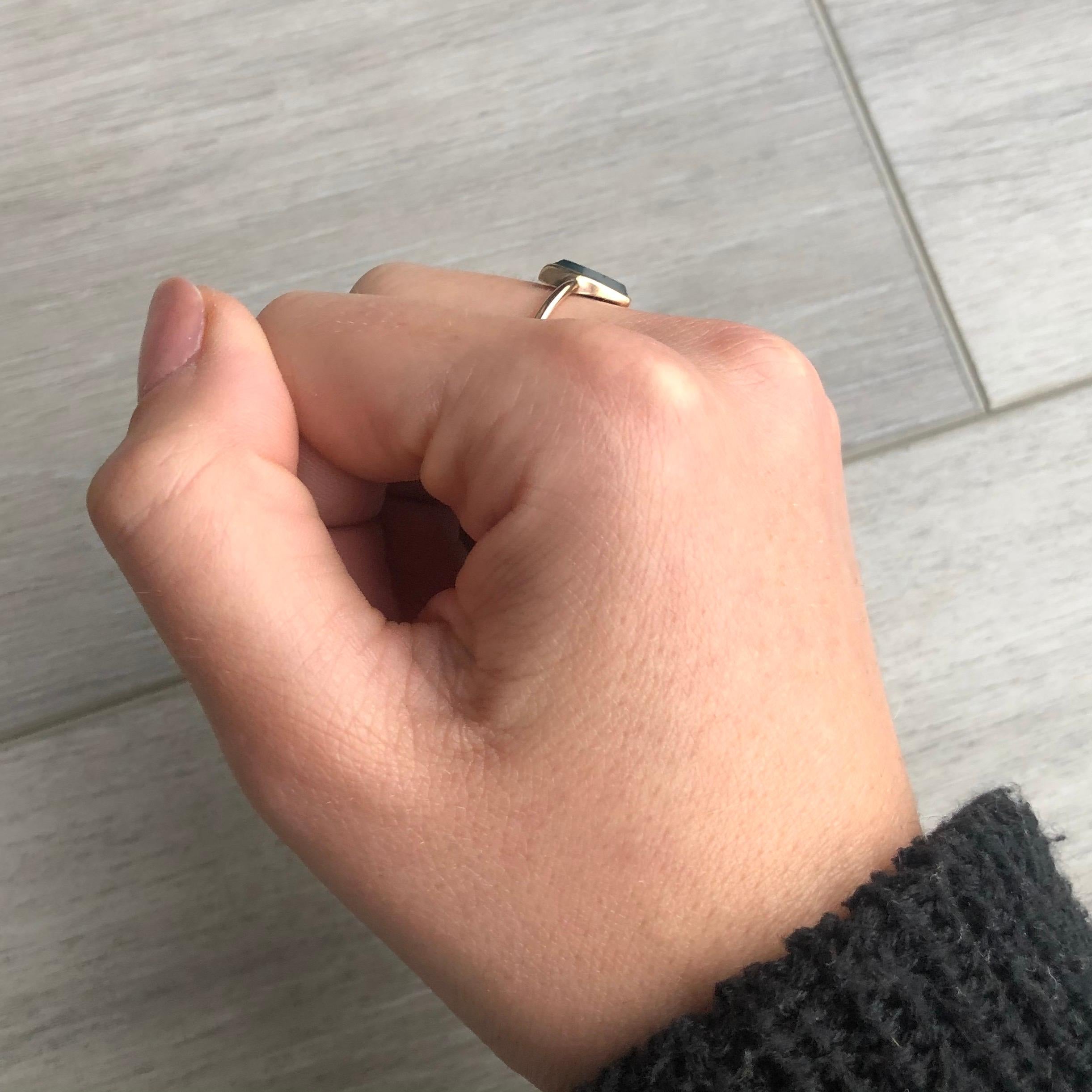 Victorian Bloodstone and 9 Carat Gold Signet Ring 3