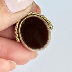 Victorian Bloodstone and Carnelian 9 Carat Gold Spinning Fob
