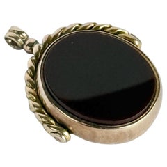 Victorian Bloodstone and Carnelian 9 Carat Gold Spinning Fob