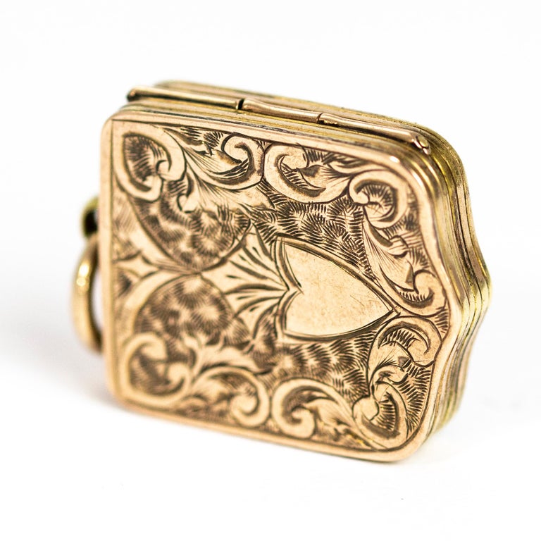 Victorian Bloodstone and Gold Shield Locket at 1stDibs